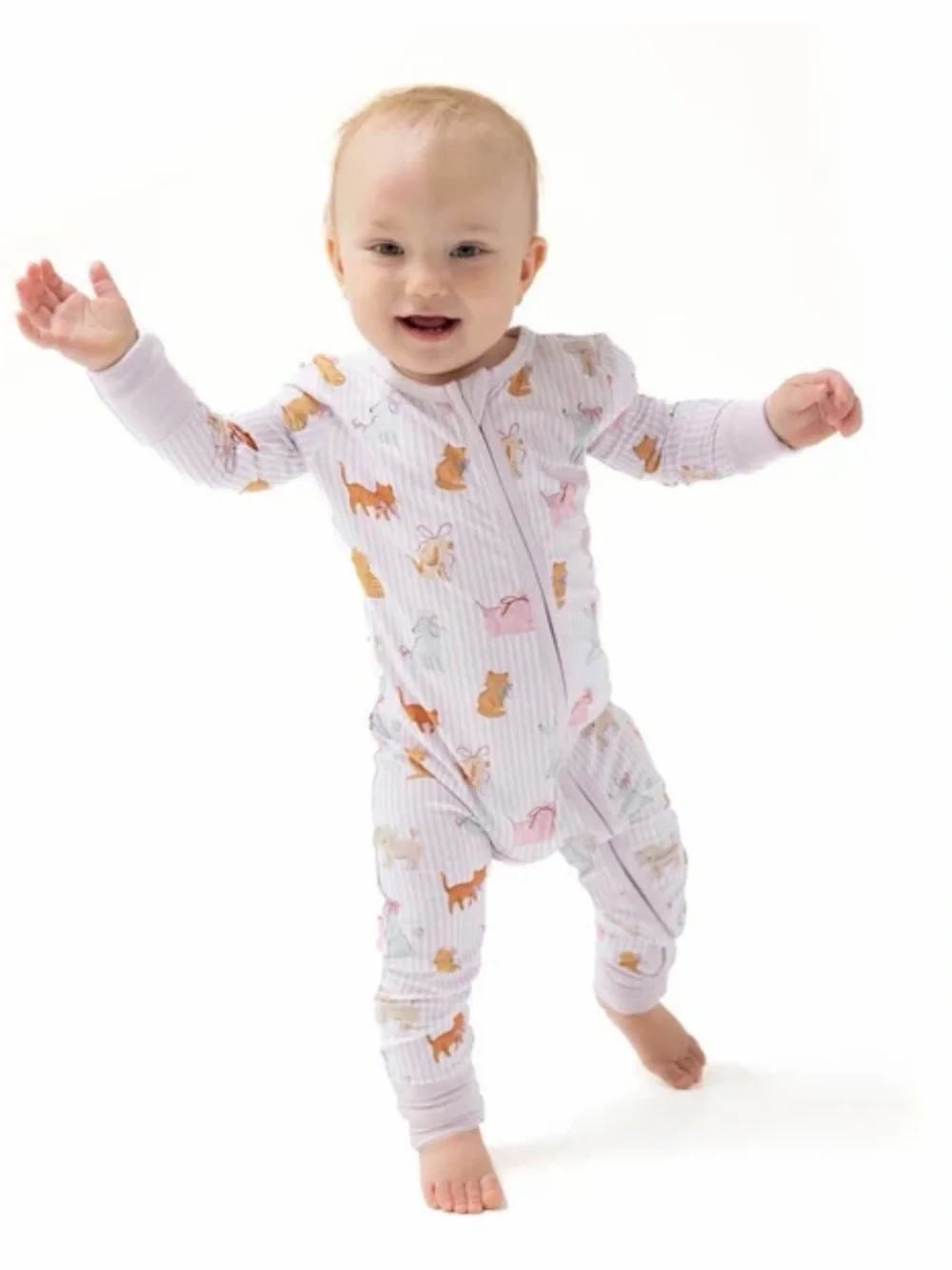 ANGEL DEAR *Like New* Fancy Pets Bamboo Convertible Romper - 6-12M